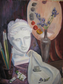 Натюрморт с гипсовой головой