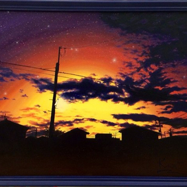 Звездное небо в сумерках