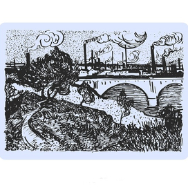 Мост в голубом