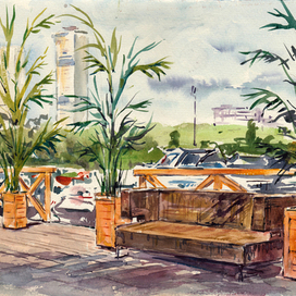 В ресторане у пристани