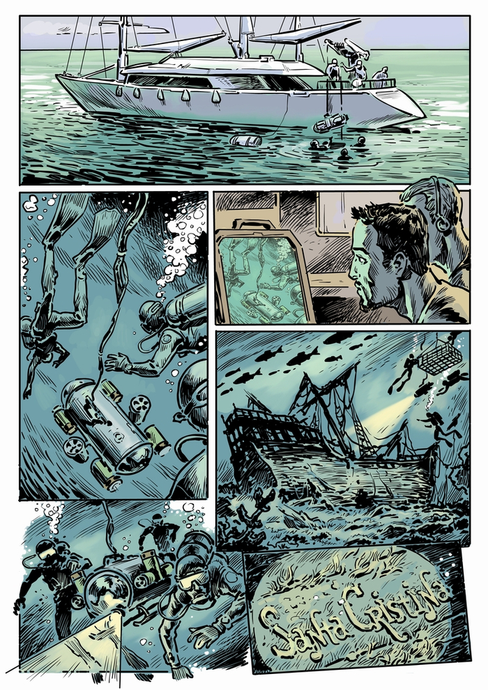 Отрывок комикса к фильму Человек-амфибия для ООО Трикита Энтэртэймент1