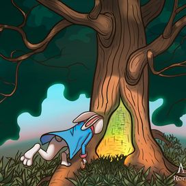 Иллюстрация к книге "Алиса в стране Чудес"