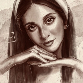 Цифровой портрет с эмитацией под карандаш