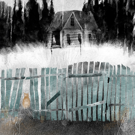 Приплывший дом. Открытка