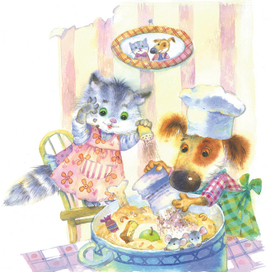 песик и кошечка