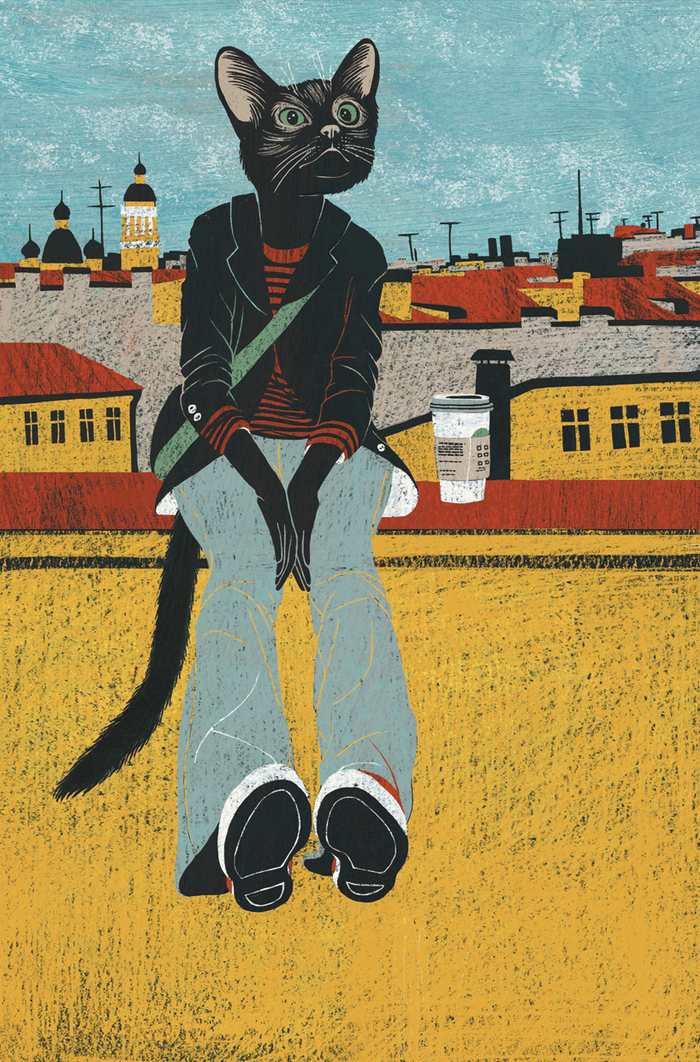 Кошка на крыше