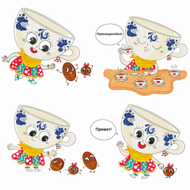 Бренд персонаж для кофейни