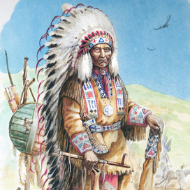 Вождь Ассинибойнов...