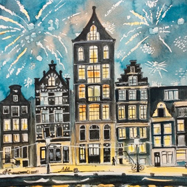 Амстердам. Новогодний феерверк