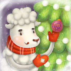 Новогодняя овечка