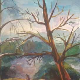 Кот на берегу реки