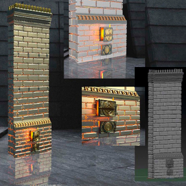 старинный камин, antique fireplace