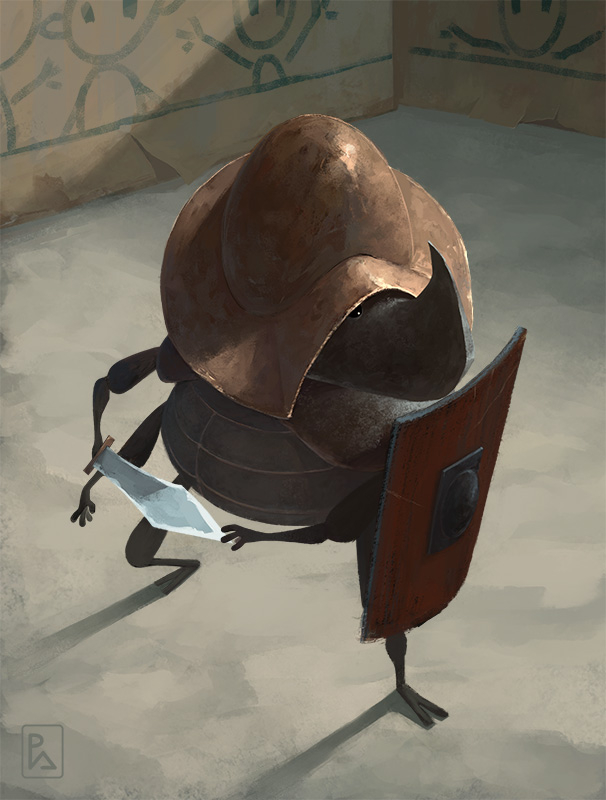 Жук в муравейнике