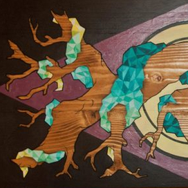 Роспись декоративных элементов из дерева