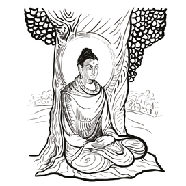 Иллюстрация для книги про Будду