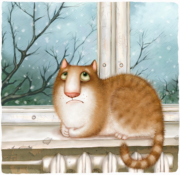 Кошка на подоконнике