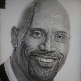 Dwayne Johnson (pencil).