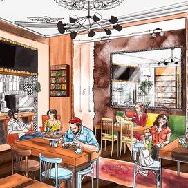 Иллюстрация для обложки меню