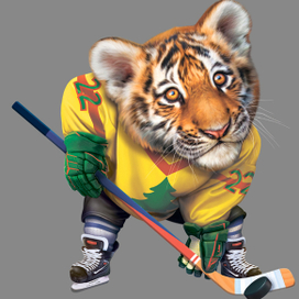 Тигр-хоккеист