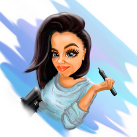  Cartoon style portrait for the profile picture. Speedpaint⏭️