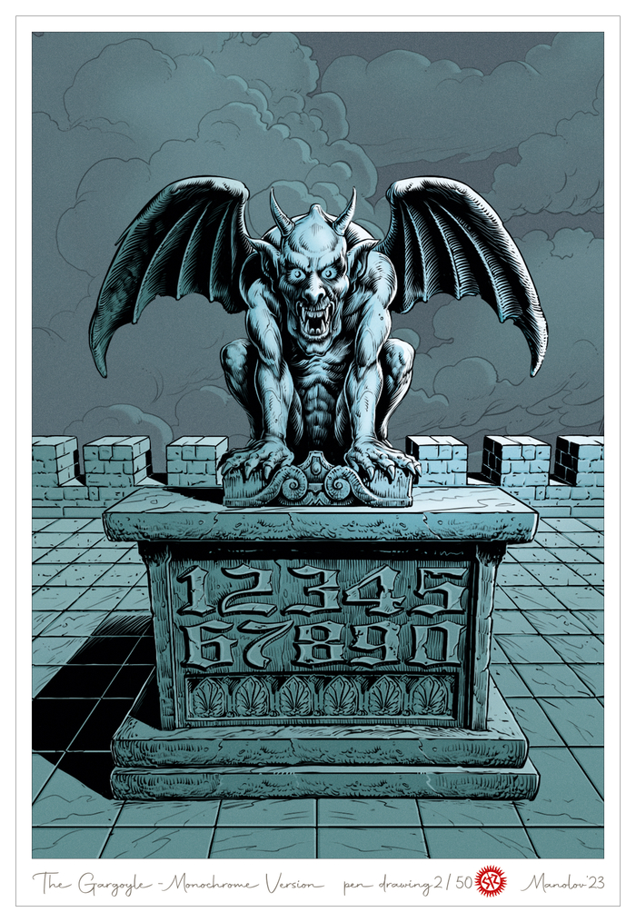 Горгулья – черно-белая версия