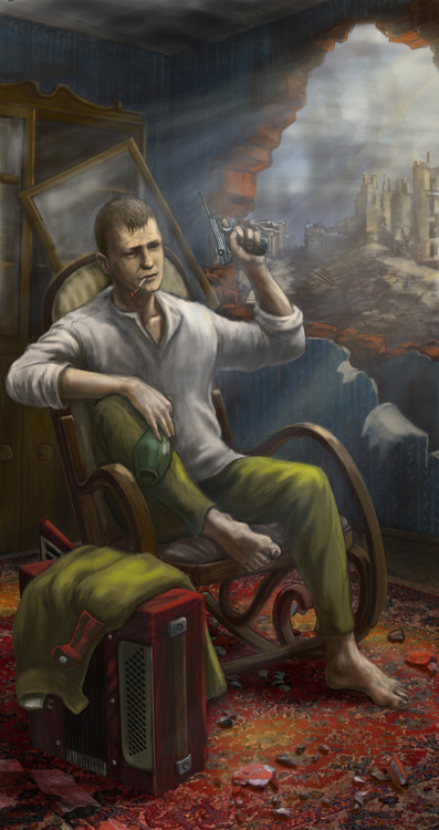 солдат на отдыхе