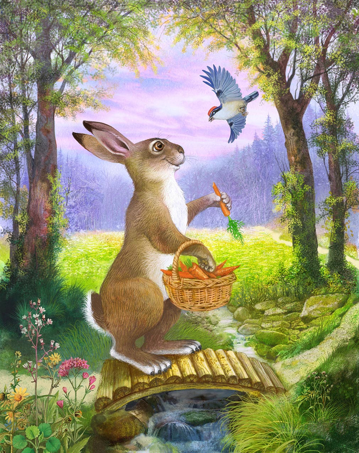 Зимний лес в знойный день