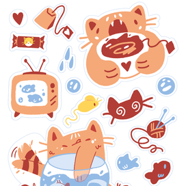 стикерпак "домашний котик"