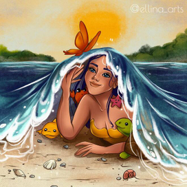 Океан. Русалка
