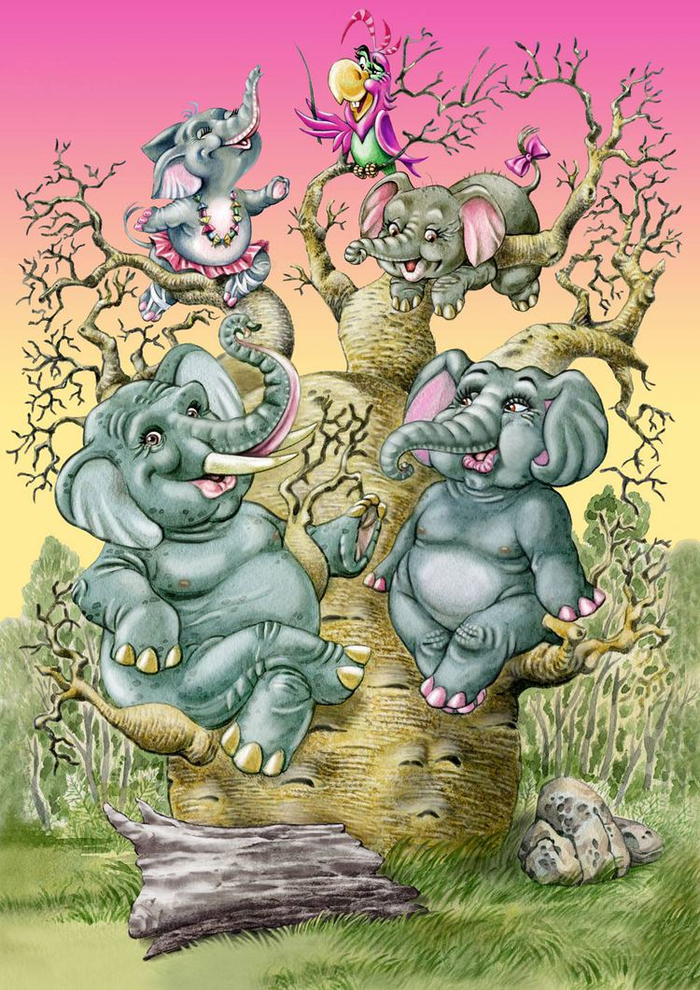 Семья слонов