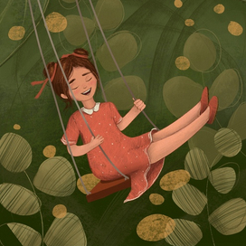 Девочка на качелях