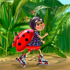 букашка на роликах