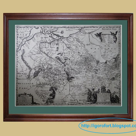 Гравюра карта Украины