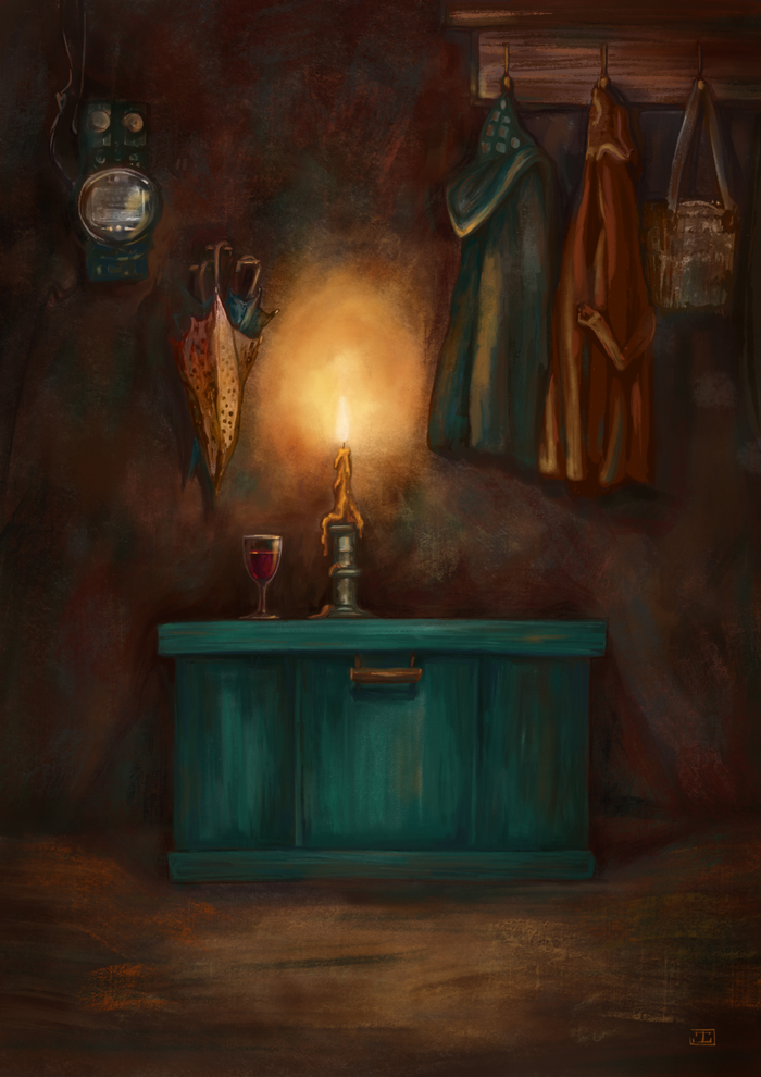 Зелёный сундук - иллюстрация к сборнику рассказов Марианны Домниковой «Система»