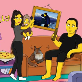 Портрет в стиле Симпсоны 