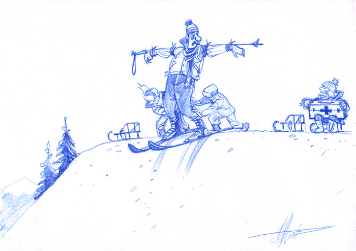 Иллюстрация в журнал "Крокодил".