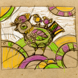 Курочка с циплятами