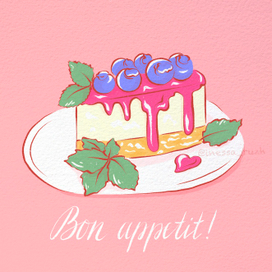 Food-illustration “Cheesecake”