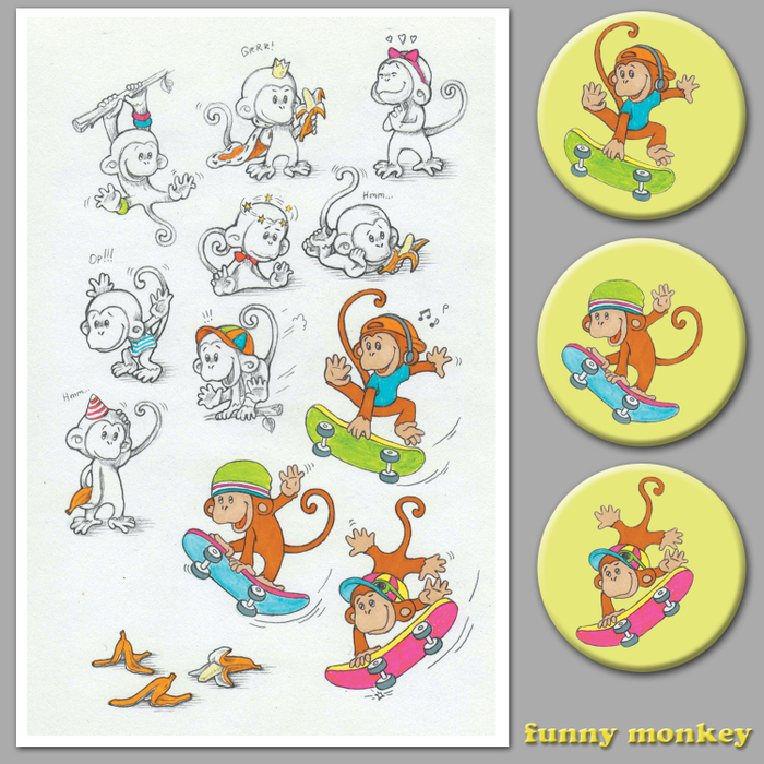 Funny monkey (весёлые обезьянки)