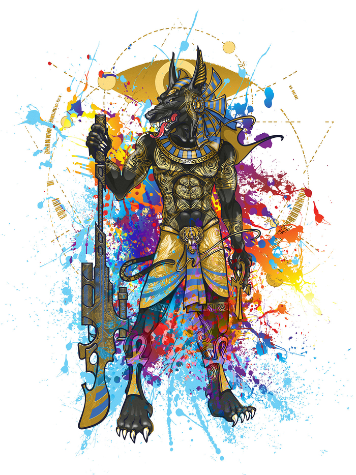 Анубис. Принт для одежды