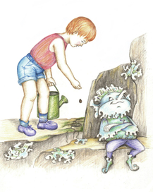 Мальчик и лишайник (к сказке)