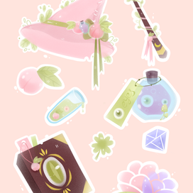 Стикерпак Peach Witch