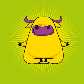 медитирующий бык