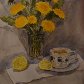 Натюрморт с одуванчиками