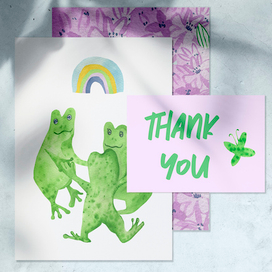 Открытки с волшебными лягушками нарисованные акварелью