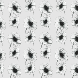 Цветы на сером