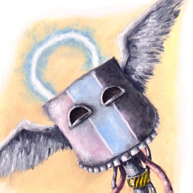 Этюд маслом "Ангелок"