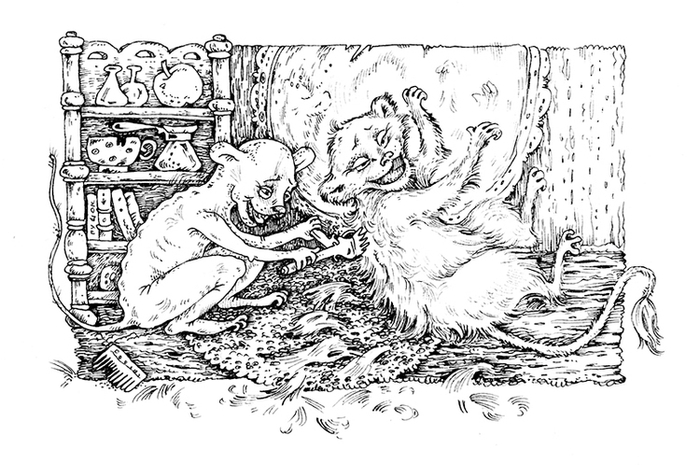 Пушок и Пушистый_стрижка