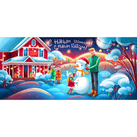 Новый год. Лепим снеговика