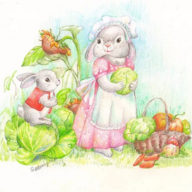 Зайки собирают урожай